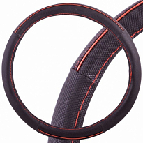 Оплетка SKYWAY Combo-8 M (370-390мм) Черно/Красная экокожа